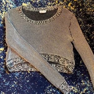 Cropped lightweight sweater